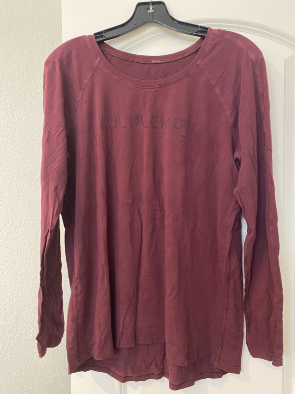 Women’s lululemon long sleeve maroon  shirt